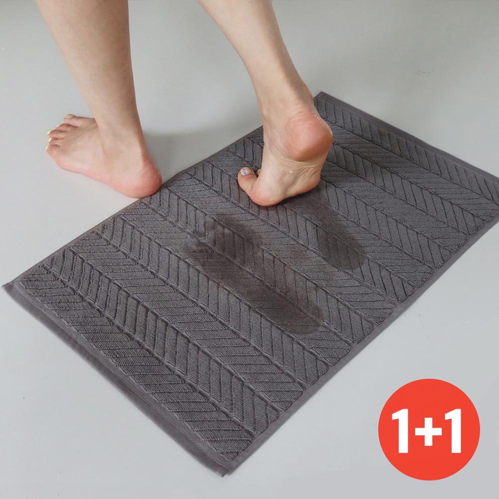 테리파머 면규조토 호텔 발매트 1장+1장 (헤링본,모던스퀘어)