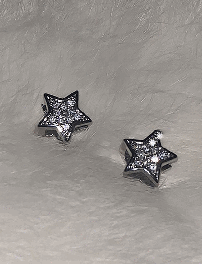 시플로트 Bling Star Point Earrings 블링 큐빅스타 포인트 귀걸이
