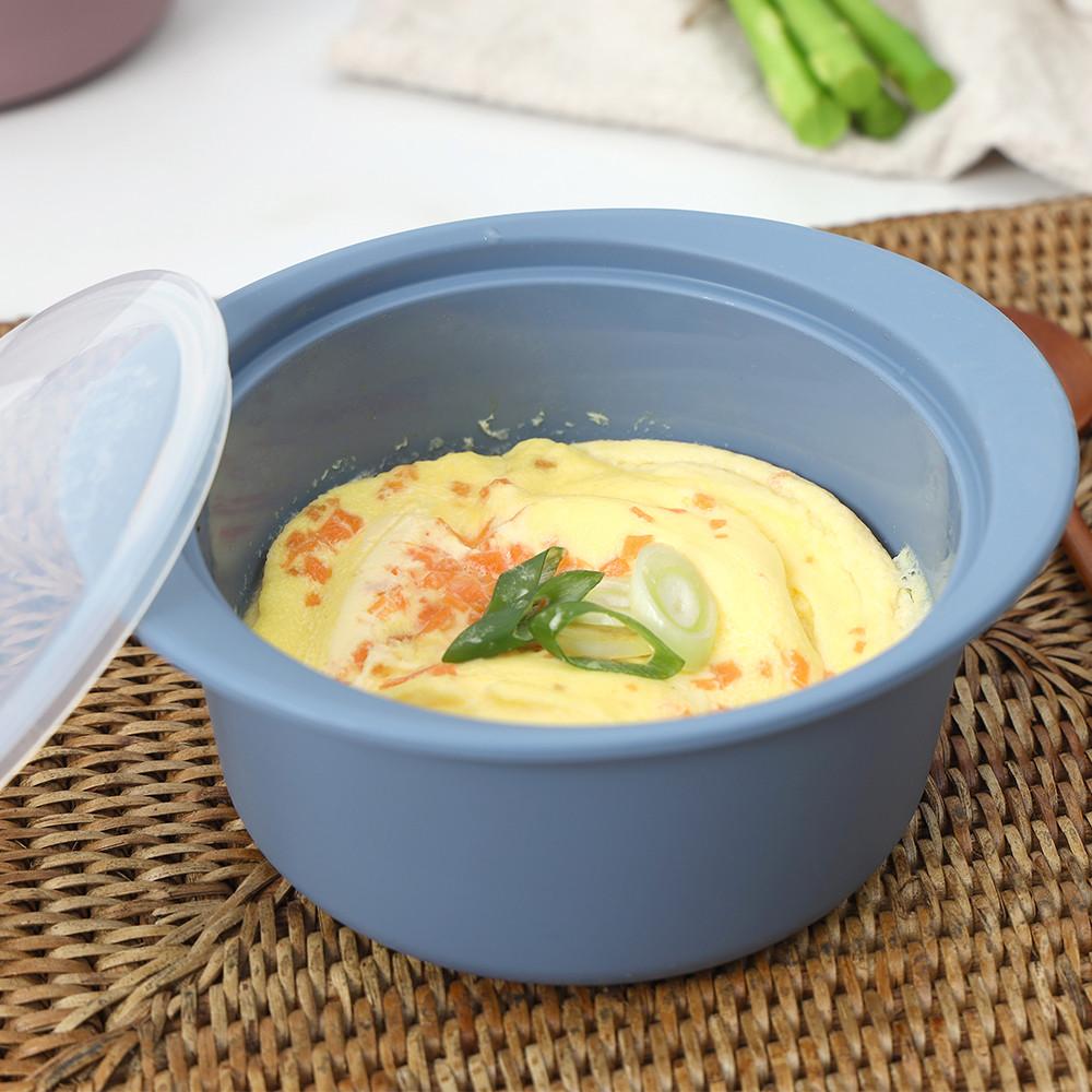 국산 실리콘 냄비 전자렌지 라면용기 그릇 계란찜 용기 찜기 520ml