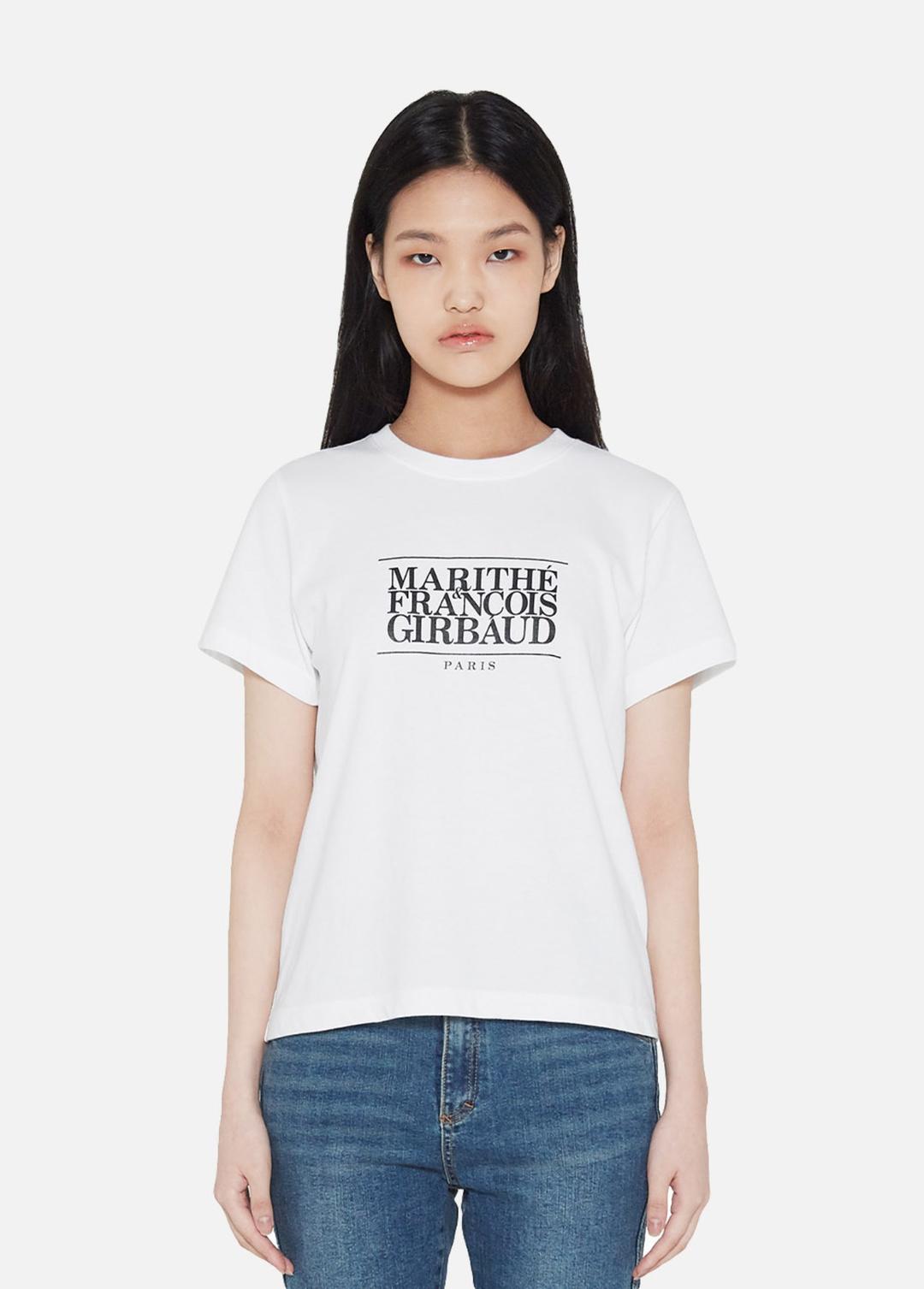 [제니 착용] MARITHE W CLASSIC LOGO TEE off white