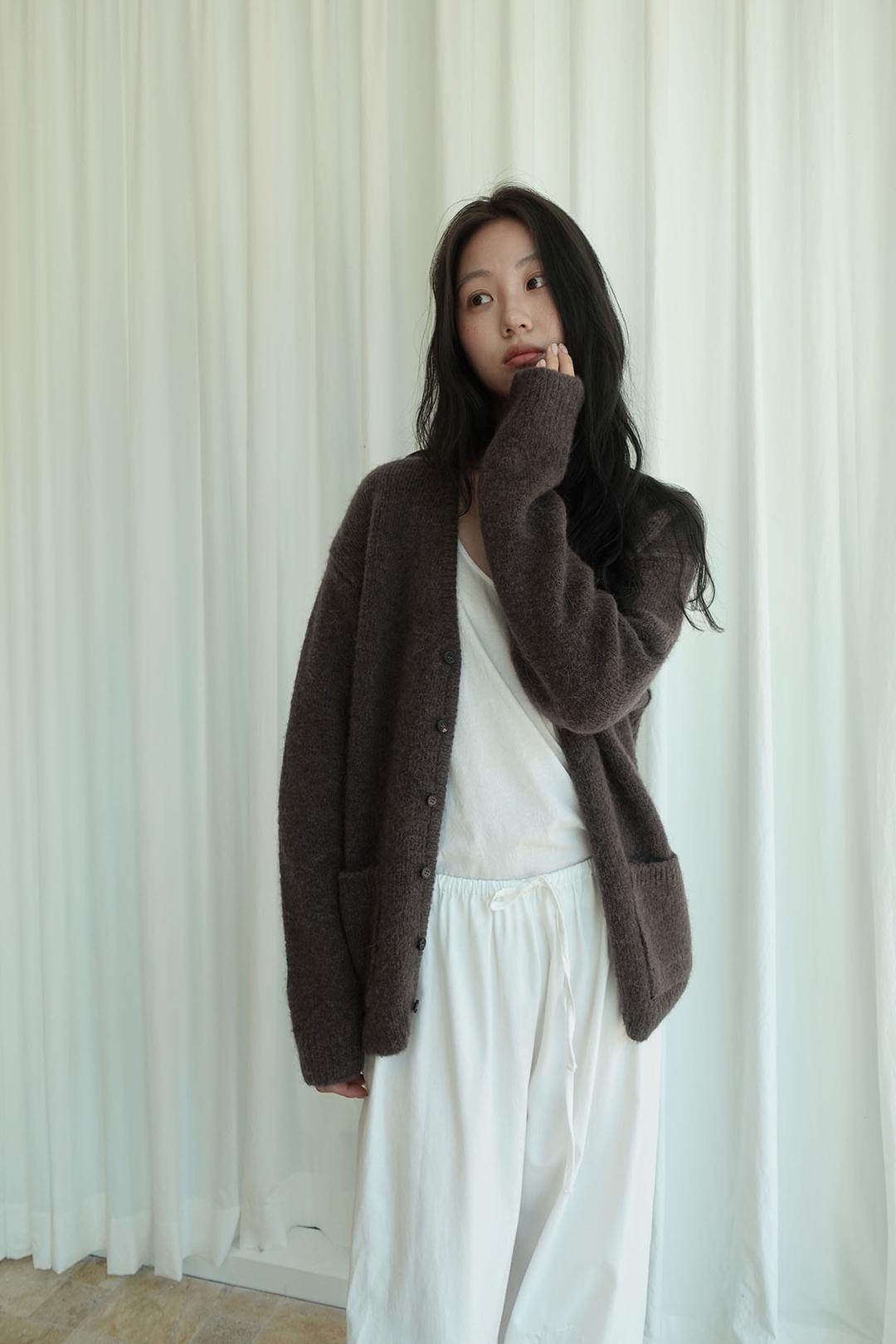 Calm alpaca cardigan -2C