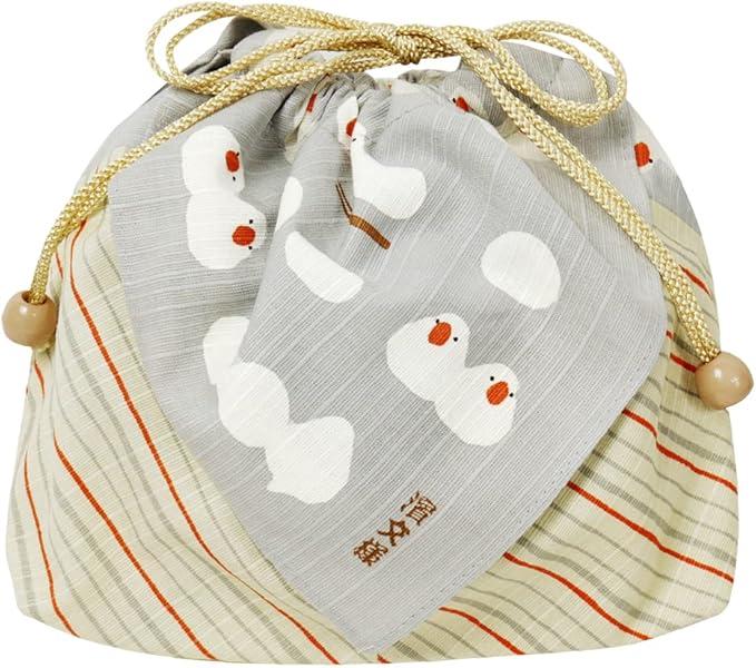 Hamamonyo Lunch Box Bag, Okura Bundo, Gray
