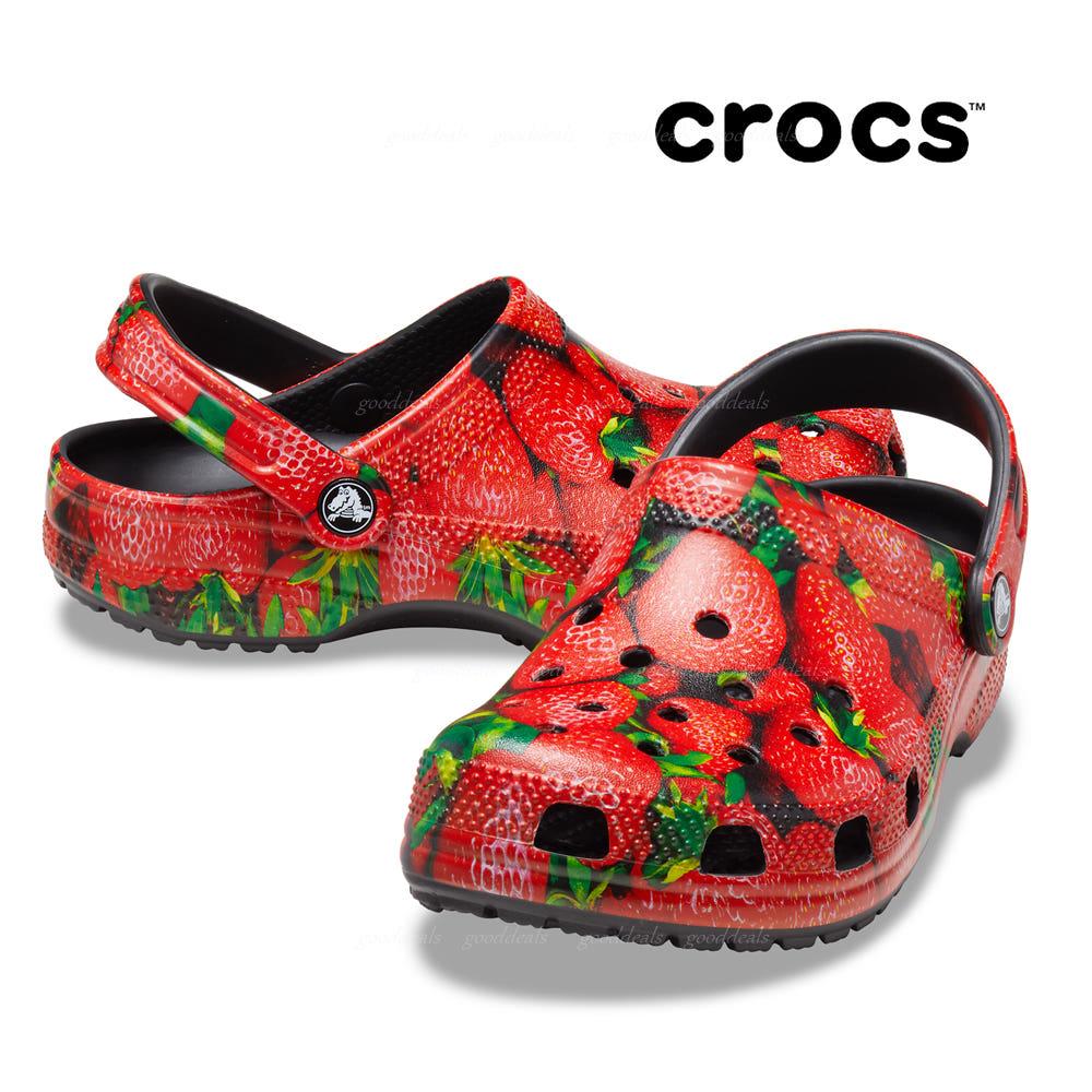 크록스 클래식 하이퍼 리얼 딸기 클로그 남녀공용