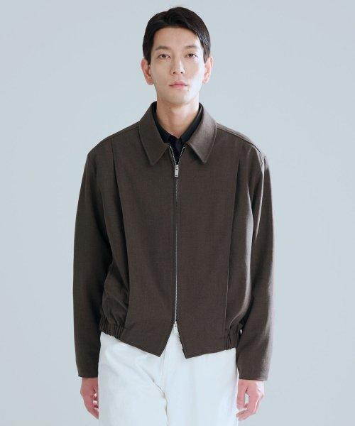 포넬 울 블루종 브라운