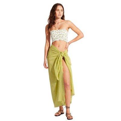 BEACH EDIT 텍스쳐드 코튼 랩스커트 (71830)