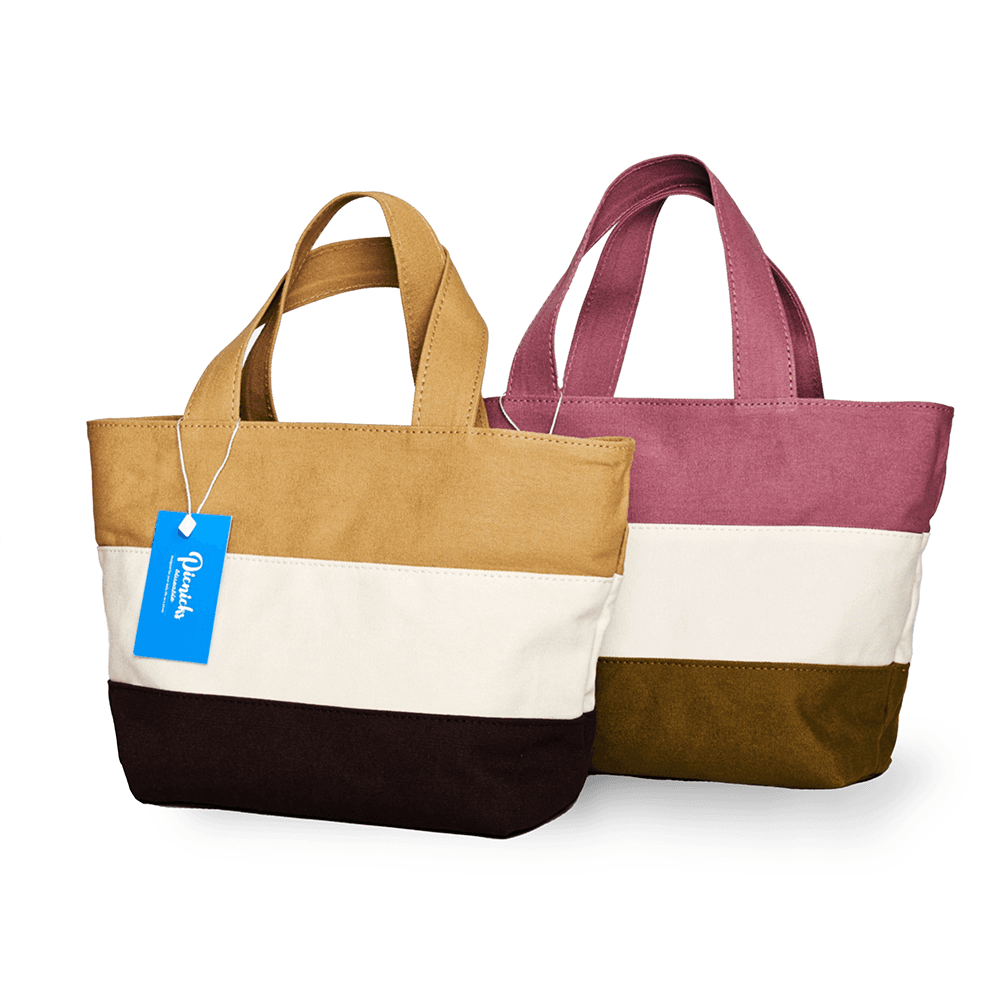 PICNICKS 캔버스토트백 데일리 가벼운 미니 가방 텀블러백