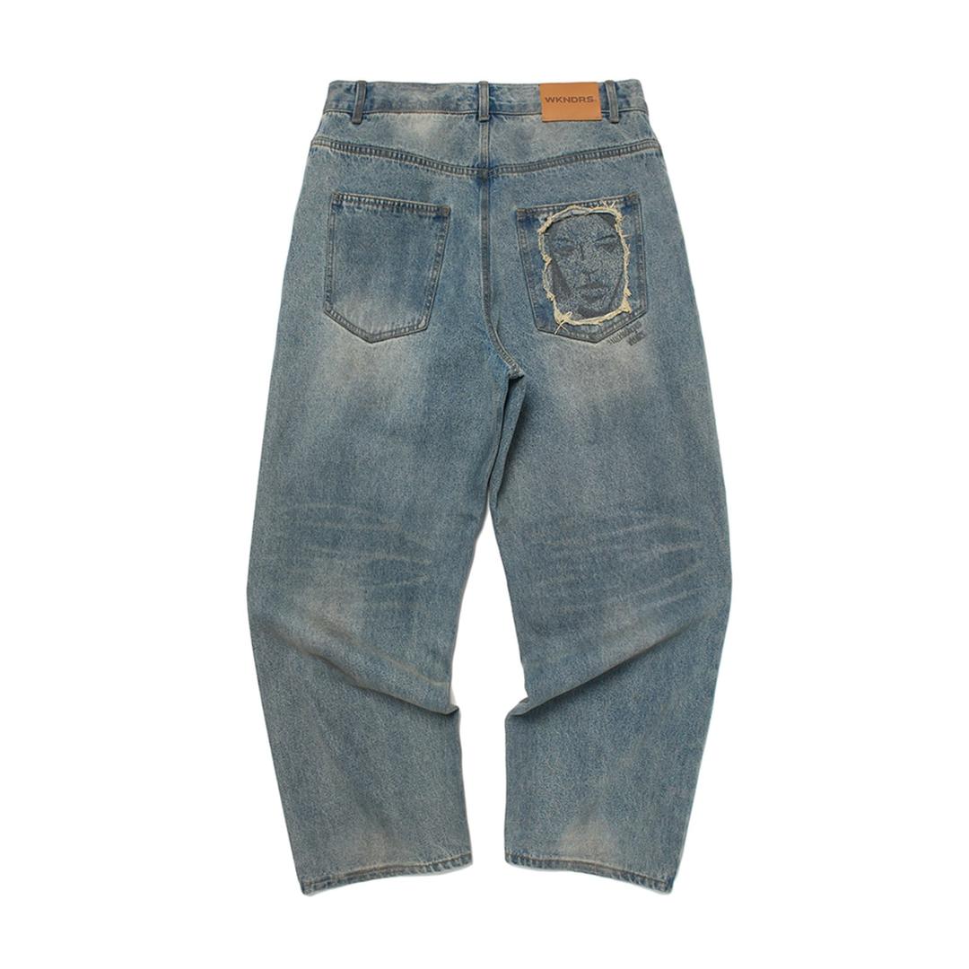 FACE DENIM PANTS