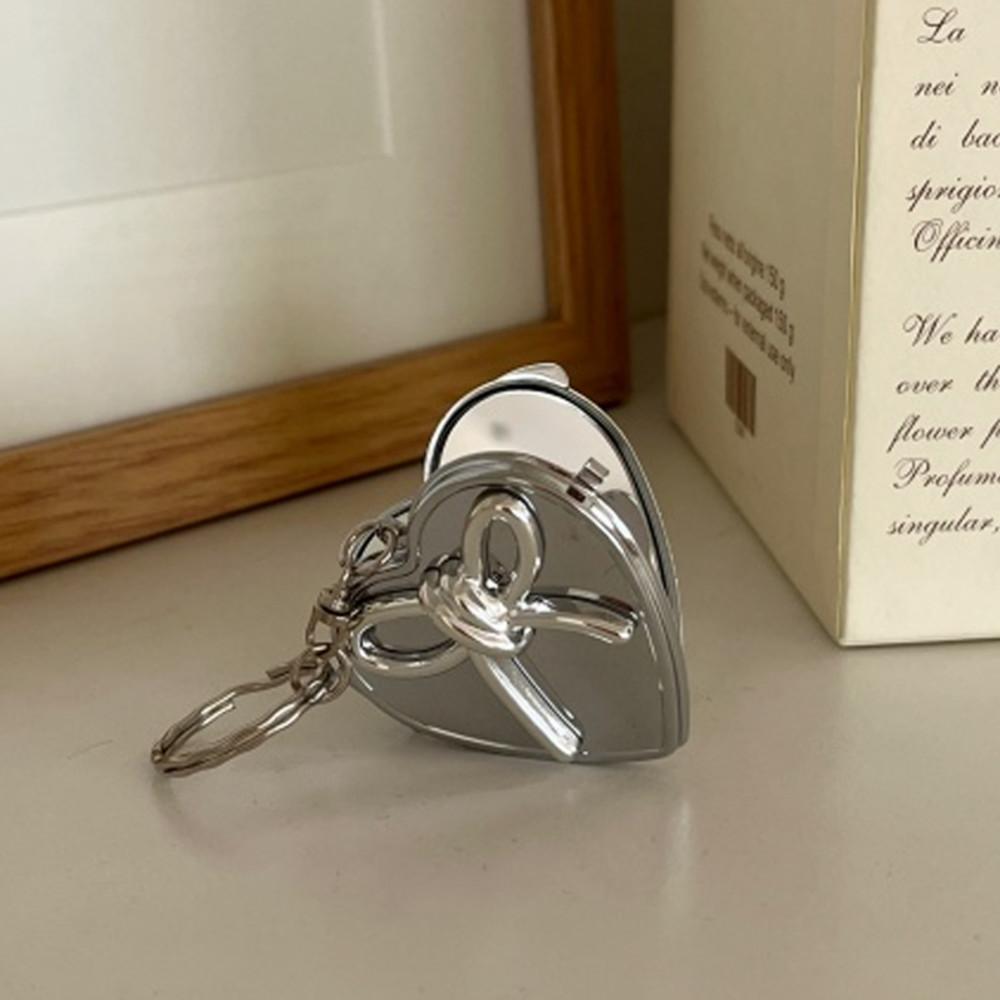 낫띵크 실버 하트 리본 거울키링