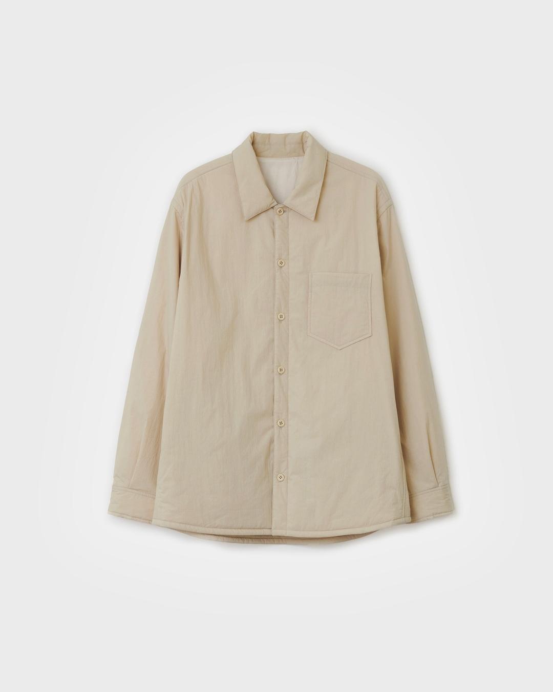 링크 패디드 셔켓 - 베이지