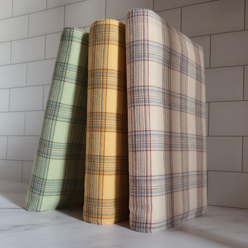 핸드메이드 맞춤제작 패브릭 북커버 책커버 케이스 (빈티지 체크-3colors)