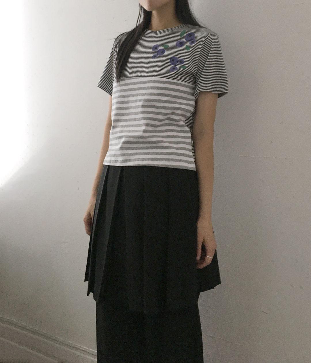 믹스 스트라이프 베리 tee (2c)