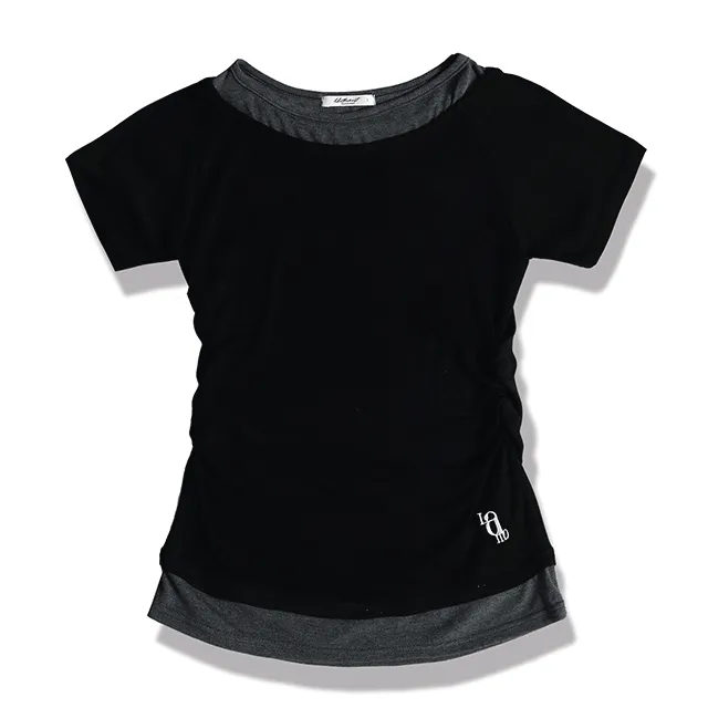 셔링 포인트 오프 레이어드 반팔 티셔츠_3colors