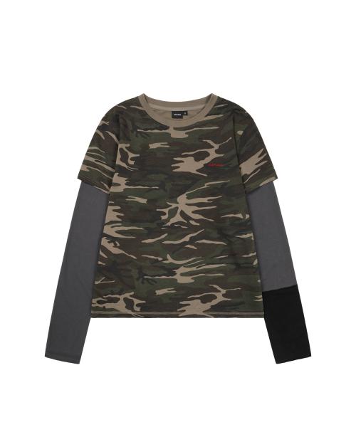Camouflage layered Long Sleeve (Khaki)