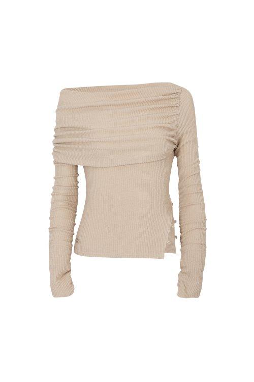 JENNIE OFF-SHOULDER TOP beige