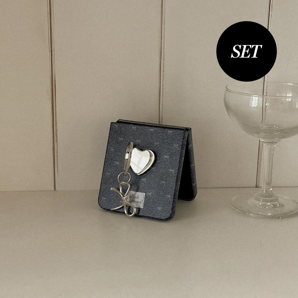 [SET] denim bloom 제트플립 하드케이스+스마트링