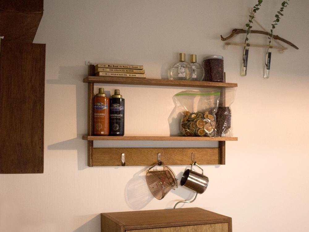 쇼핑윈도 밀러 빈티지 선반_K타입 2단 miller shelf 벽선반,마스크걸이