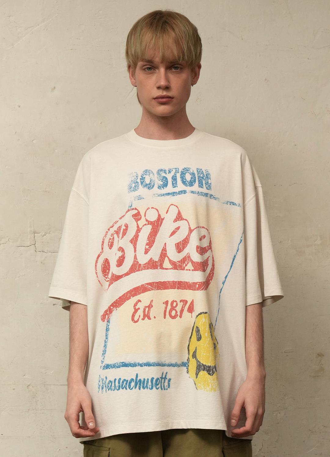 SMILE POSTER T-SHIRTS _ IVORY