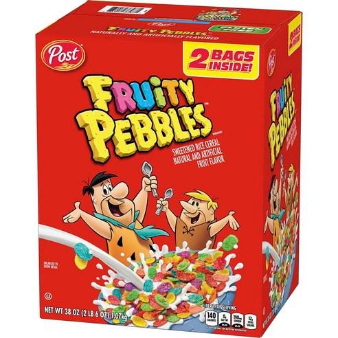 포스트 프루티 페블 스위튼드 라이스 시리얼 2개입, 1.07kg, 1개