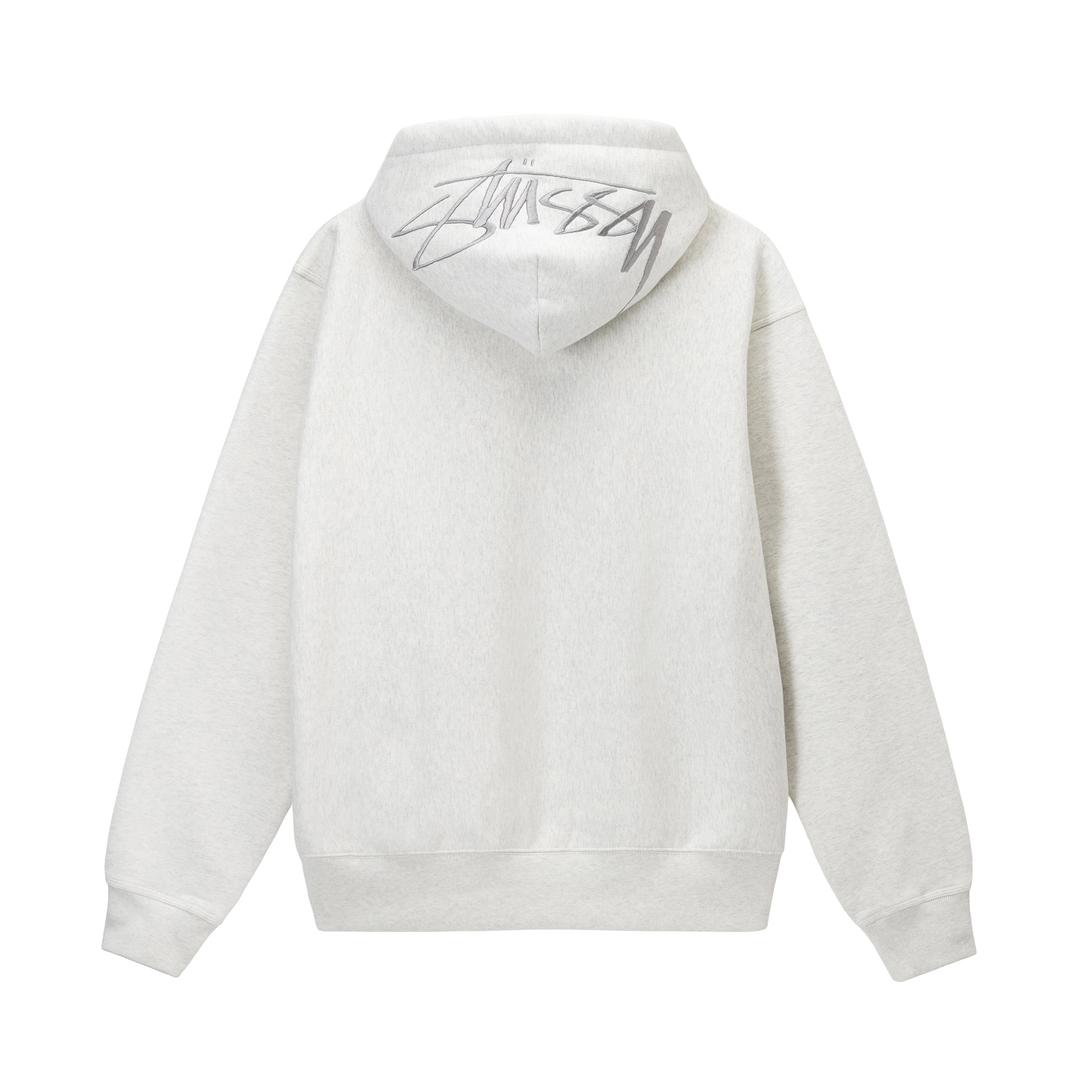 BACK APPLIQUE HOODIE - Ash Heather / S