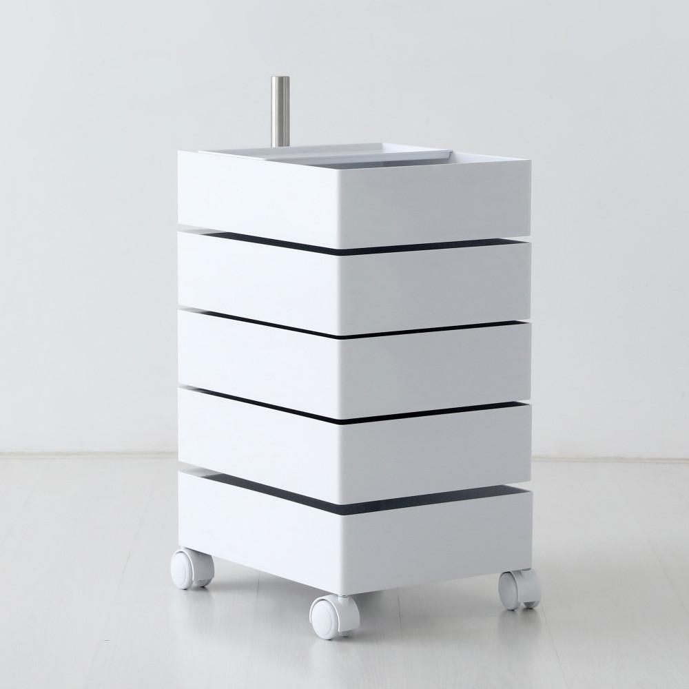 BINGEURI 회전서랍 트롤리 5단 화이트