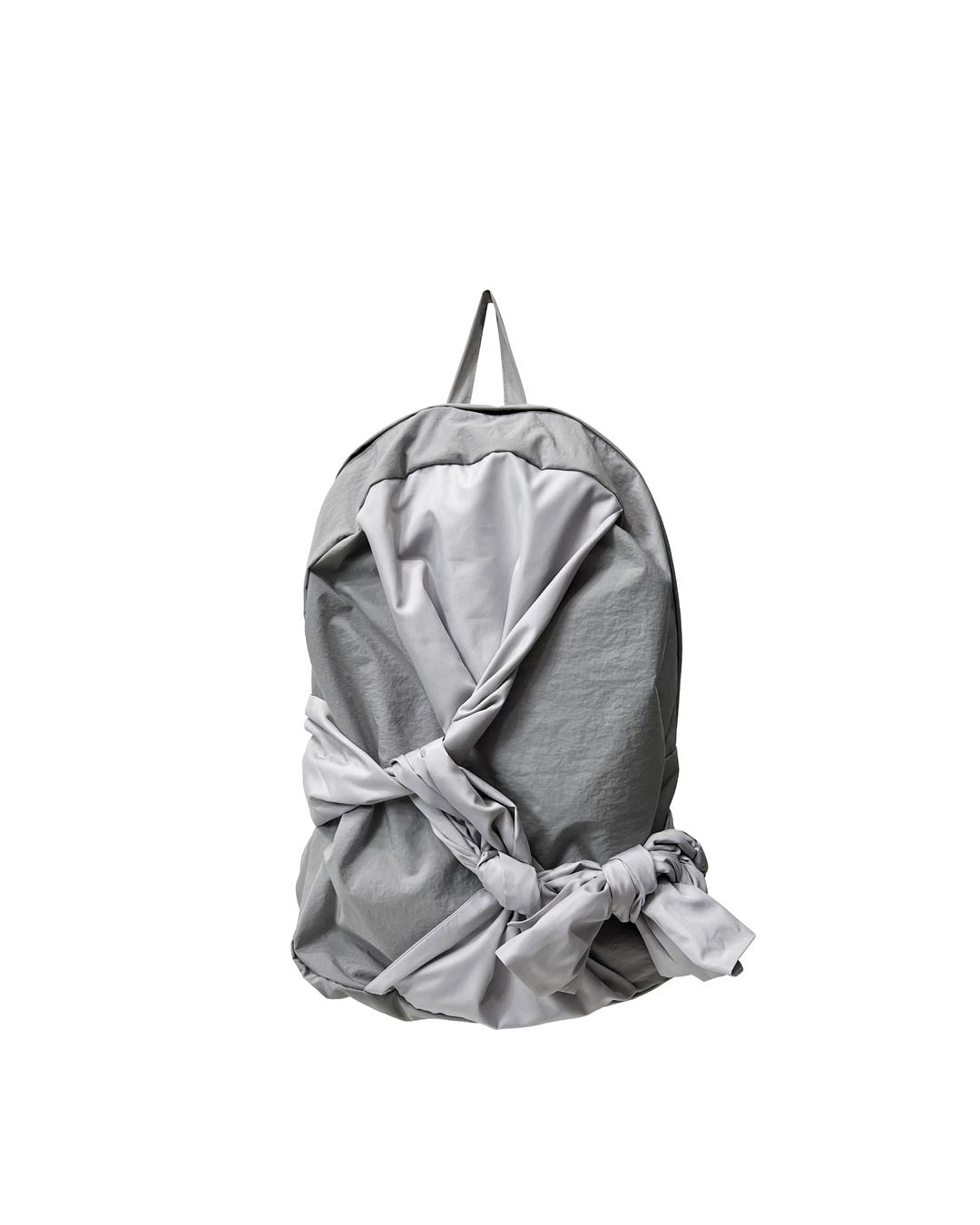 Knotted Backpack (Nylon-Silver)