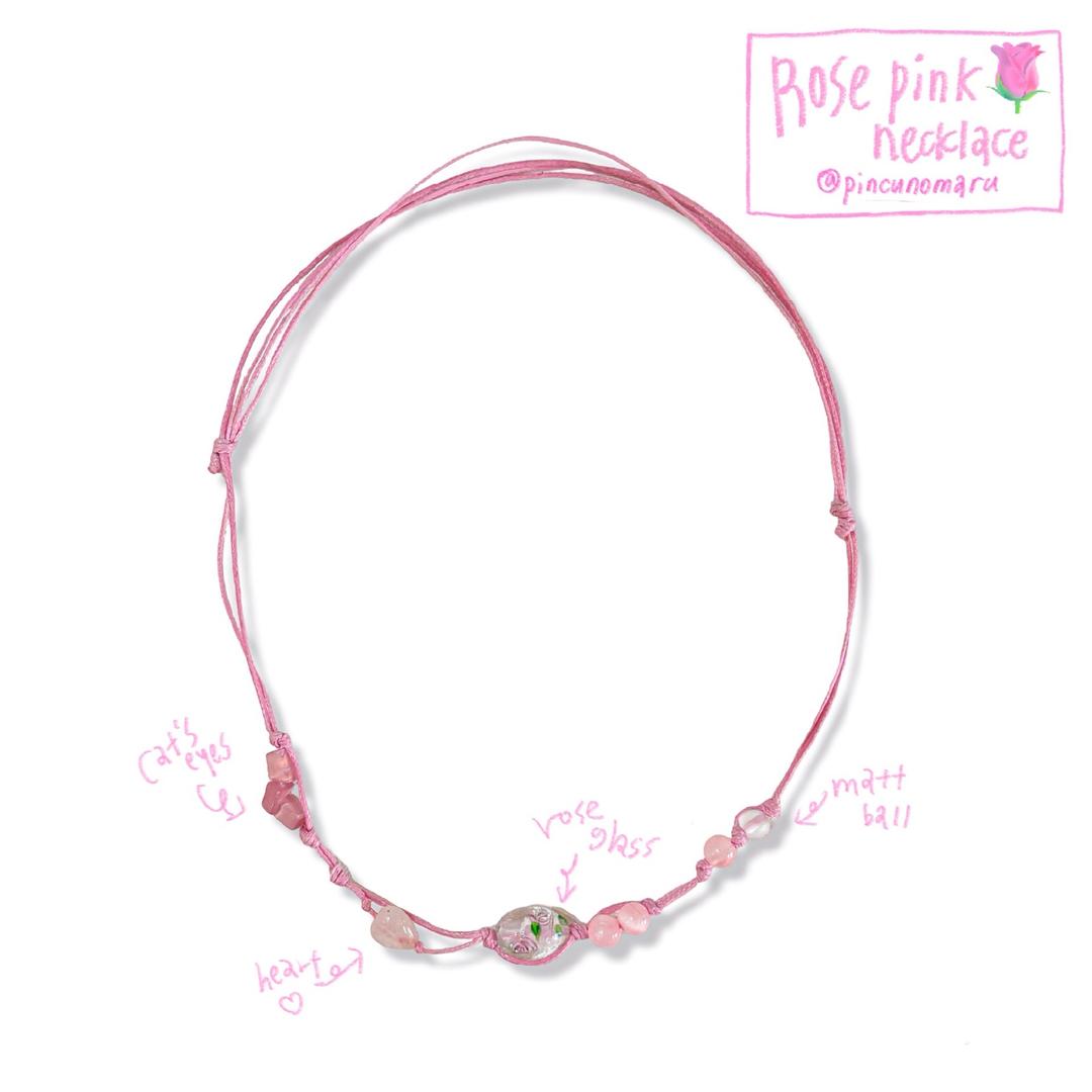 Rose pink necklace (2color)