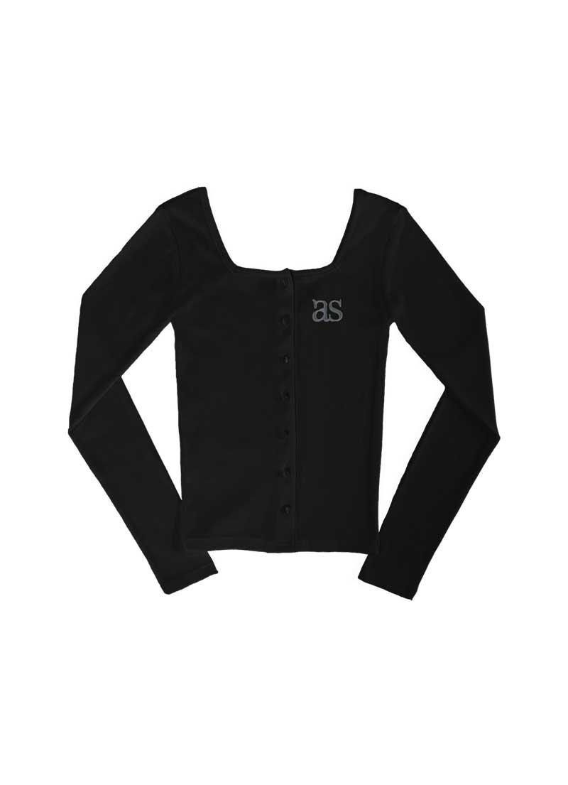 SICILY BUTTON CARDIGAN / BLACK
