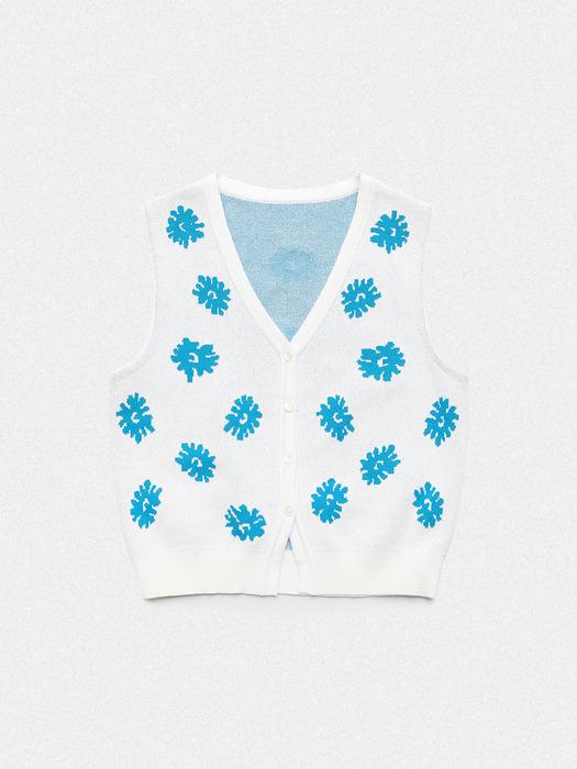 FLOWER KNIT VEST(IV)