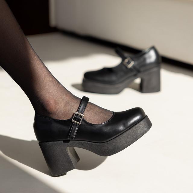 아르델 플랫폼 메리제인 펌프스 (8cm)