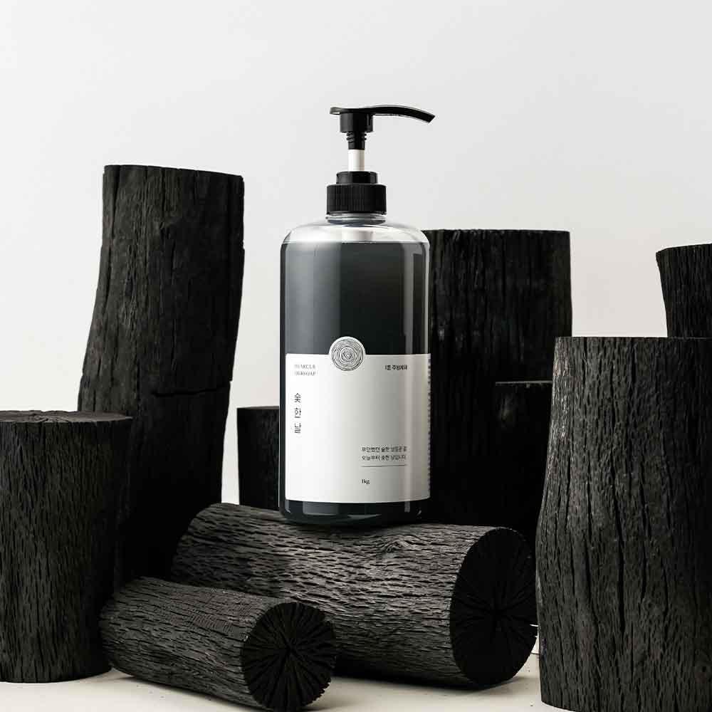 주방세제 1종 천연 디어커스 숯한날 1kg 대용량