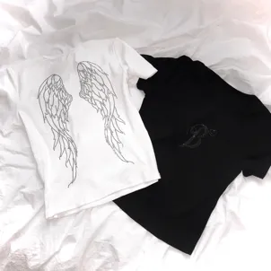 [고퀄/1+1] Angel wing half T-shirt