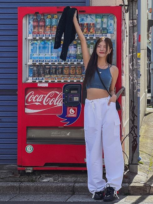 퍼티 나일론 카고 와이드팬츠