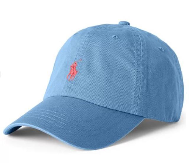 폴로 랄프로렌 코튼 치노 남성 볼캡 야구 모자 블루