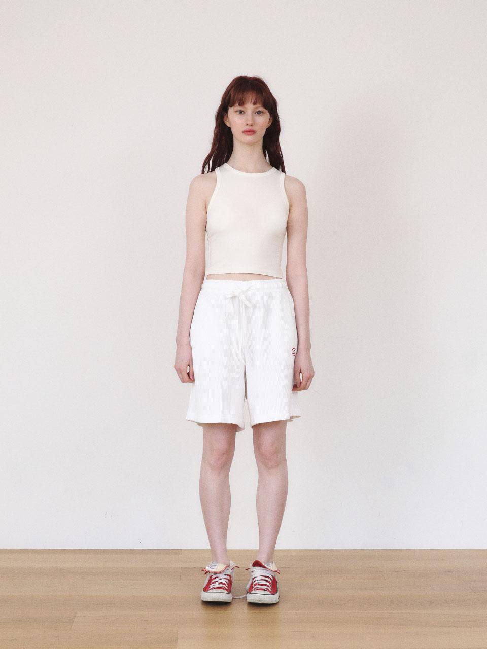 crop sleeveless [cream / light pink / black]