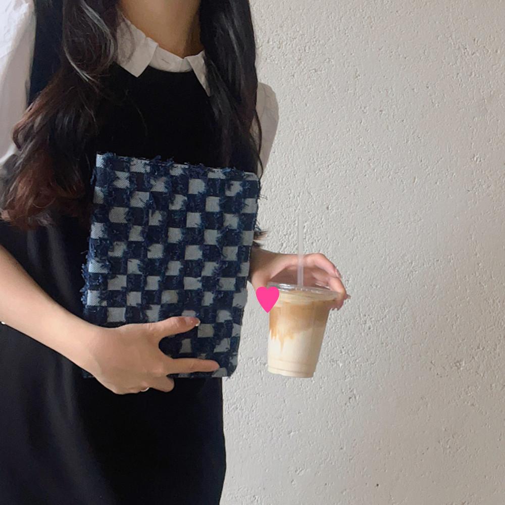 데님 체크 고급 아이패드 케이스 Denim iPad Case