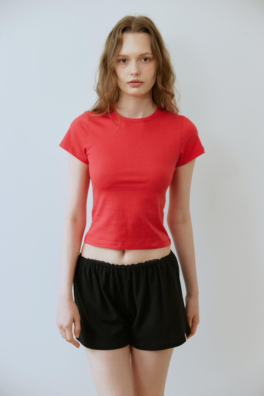 Signature round t-shirts (Red)