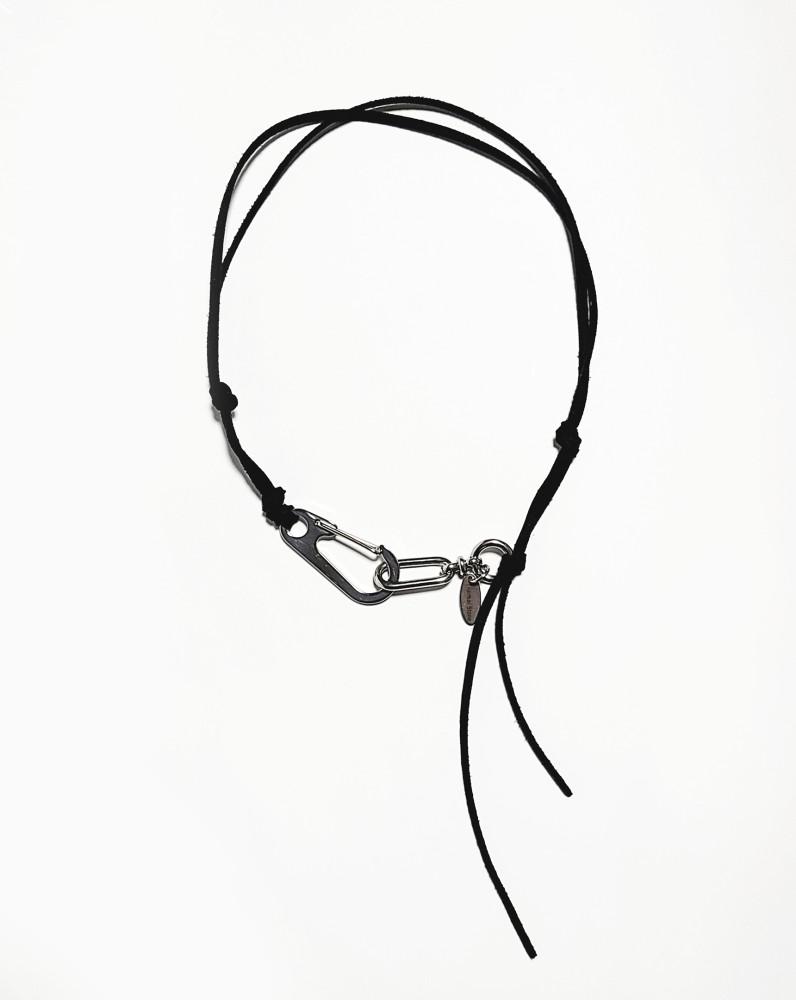 [N38] 레더 버클 초커 목걸이 써지컬 여성 남녀공용 헨드메이드 : 써멀스톤