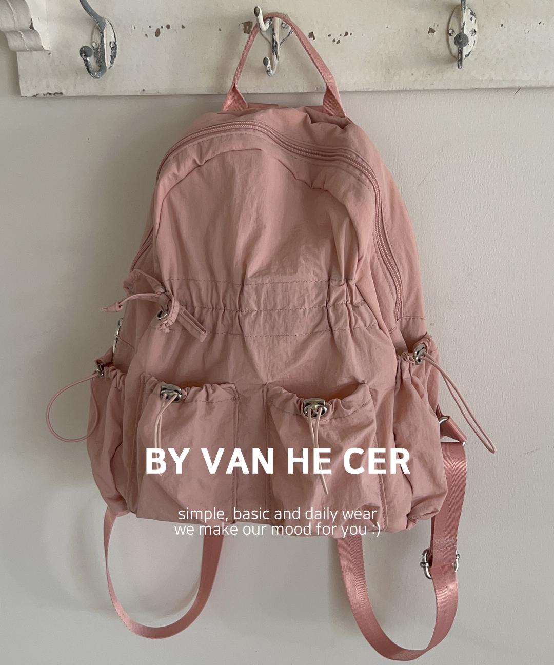 반해써 [5color🎀] 발레코어 리본 파스텔 기본 백팩 B#YW373