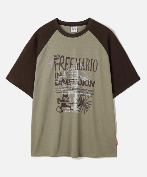 디멘션 레글런 티셔츠 [베이지]