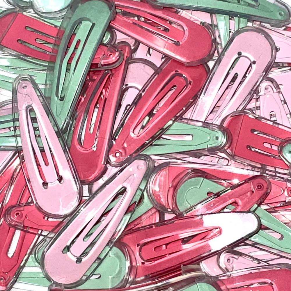 [컬러 헤어핀] 아크릴 캔디 똑딱핀 1+2 마을엔