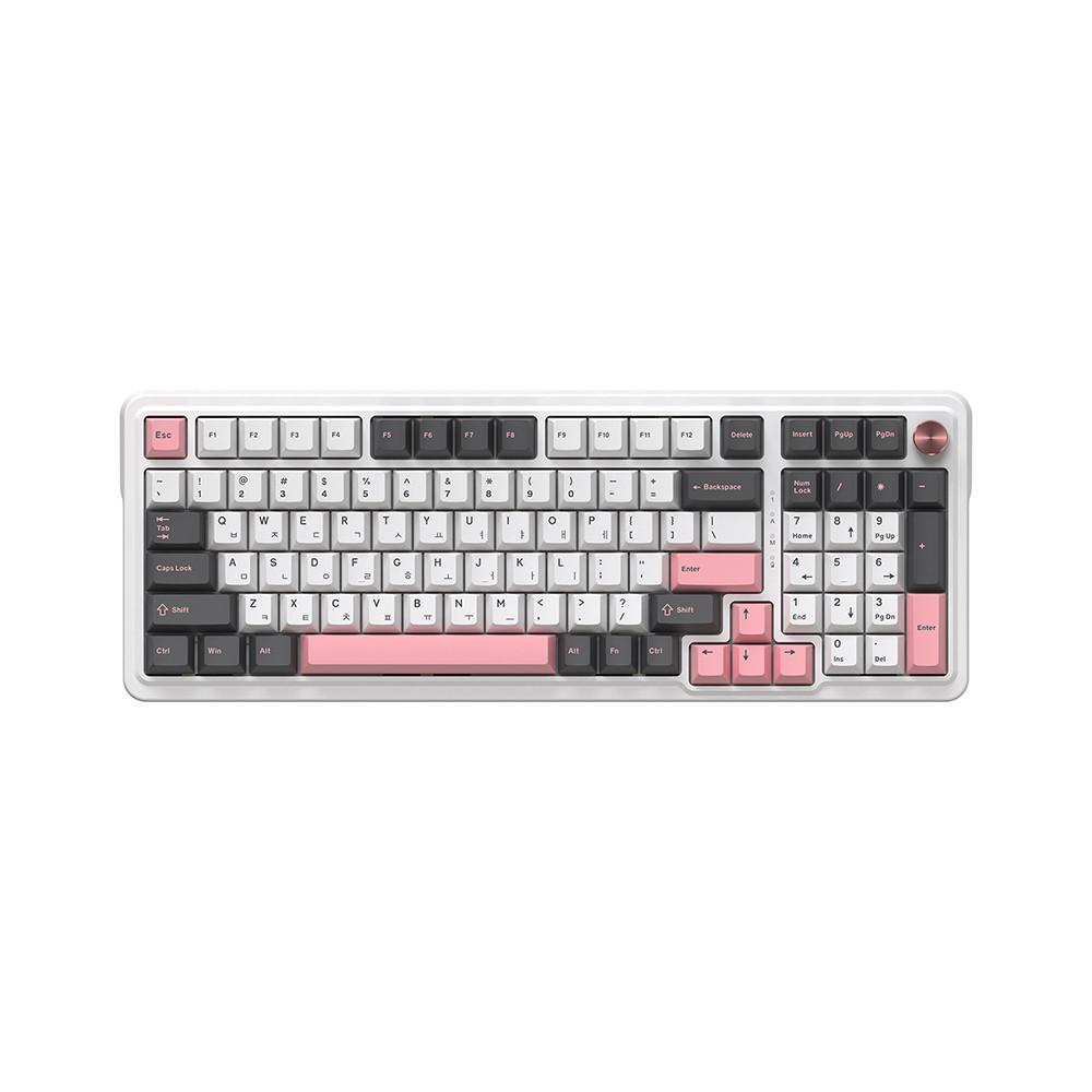 [ 신규 출시 한정특가 ] 앱코 AK99 유무선 블루투스 3모드 기계식 키보드 핑크 멜론축