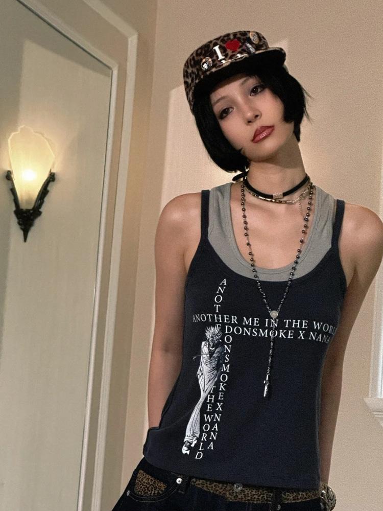 DSM Cross layout slim fit two piece sleeveless