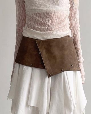 pigment leather stud wrap (2color)