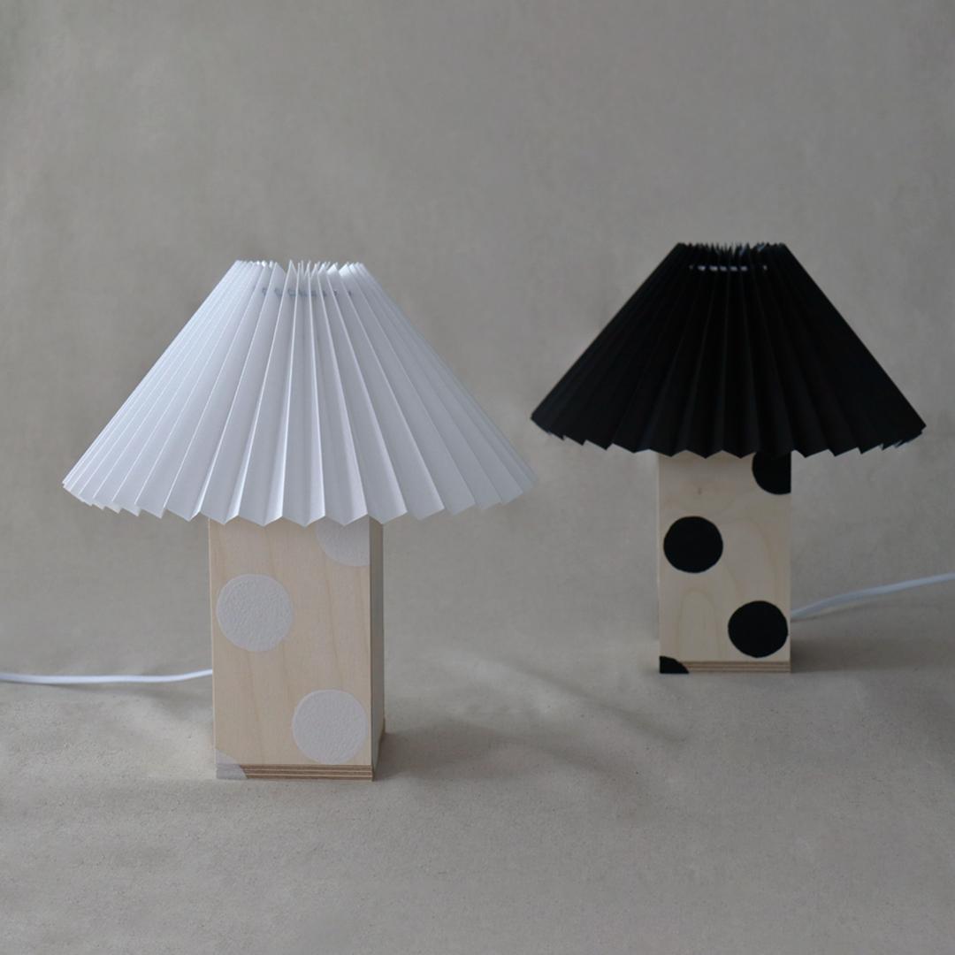 dot painting wood lamp