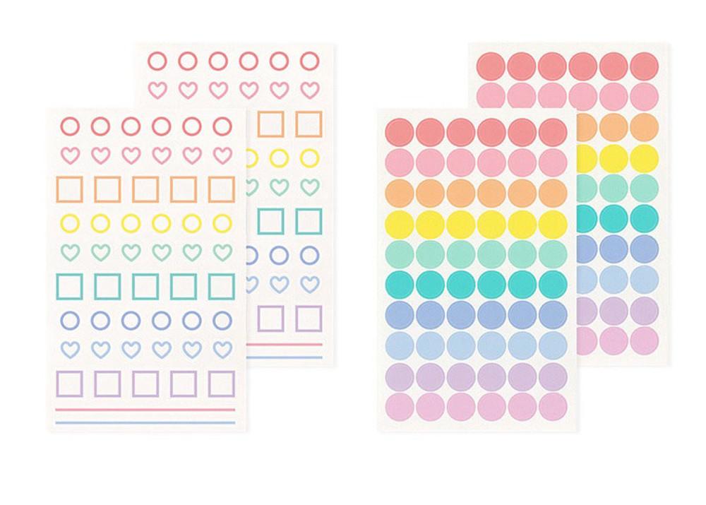 원형 투명 스티커 다이어리 달력 스케줄러 꾸미기 데코 다꾸 폴꾸 폰꾸 2장세트 : 랑랑 잡화점