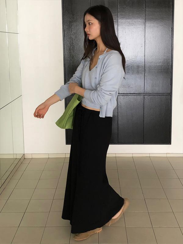 블렘토 슬림 루즈 롱 스커트