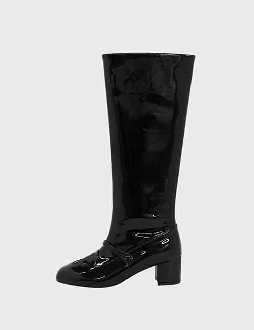 flower punching long boots