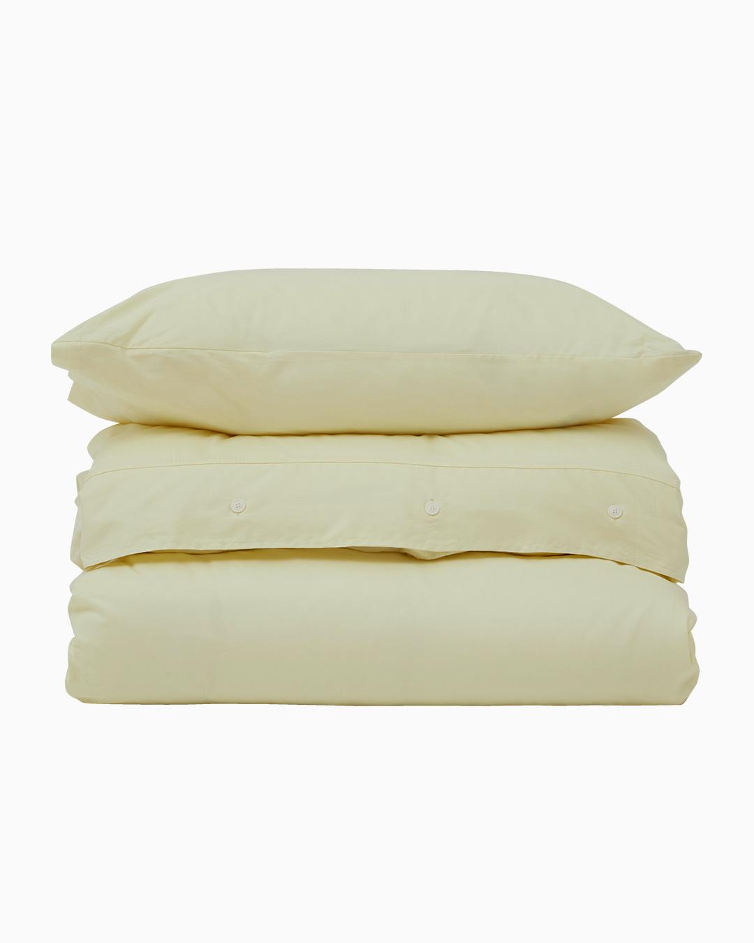 트윌 코튼 이불 커버 (페일 레몬)