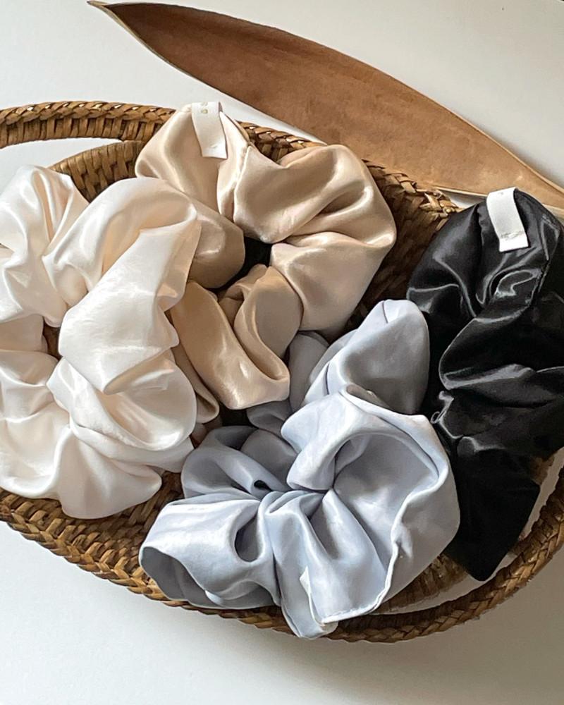 oar 글로시 샤틴 스크런치 헤어곱창 4color / 실크 곱창밴드