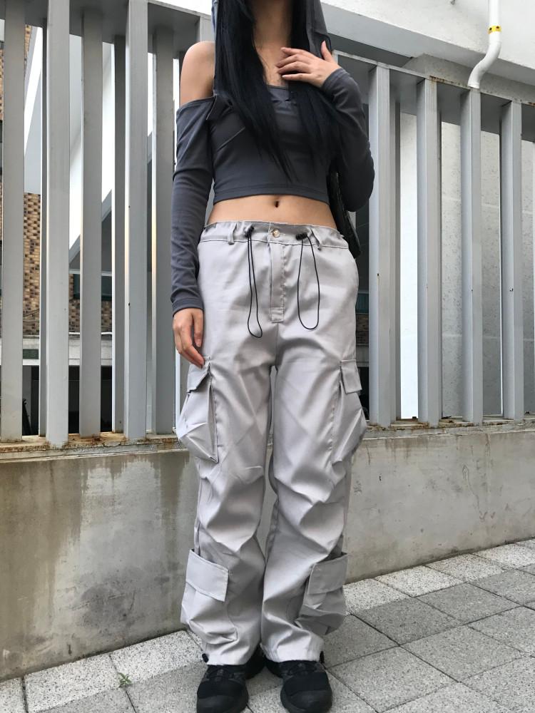 [타임라인서울] y2k 스트링 포켓 팬츠